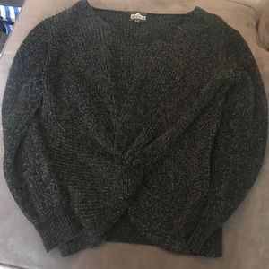 Black Chenille Pullover